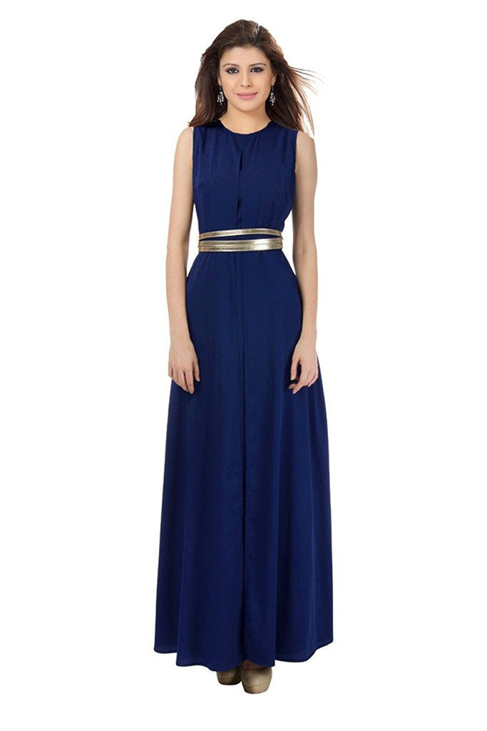 Buy Navy Blue Sleeveless Knot Shoulder Column Maxi Dress from the Next UK  online shop